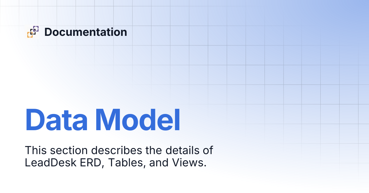 Data Model | Documentation