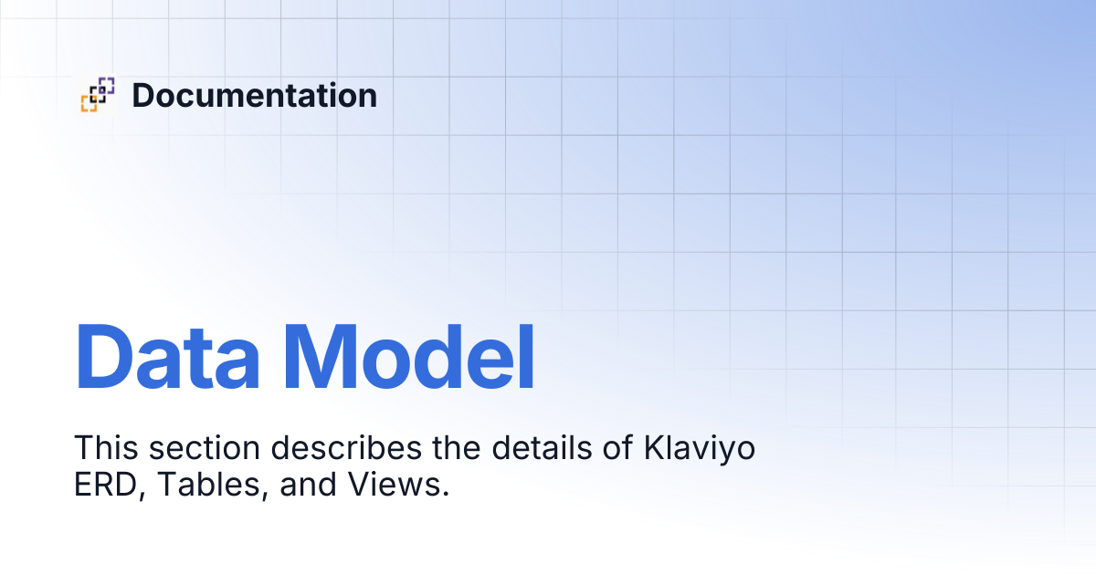 Data Model | Documentation